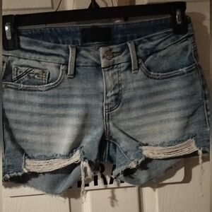Buckle Blue Distressed Jean Shorts